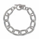 Bracelet Argent Grosse Gourmette Maillons Ovales Fermoir T
