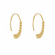 Boucles d'Oreilles Plaqué Or Créoles Laurier