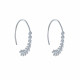 Boucles d'Oreilles Argent Rhodié Créoles Laurier