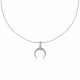 Collier Argent et Pendentif Croissant de Lune