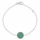 Bracelet Argent Rhodié Rond d'Aventurine