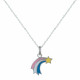 Collier Argent Etoile Filante Multicolore