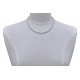 Collier Argent Rhodié Mailles Corde