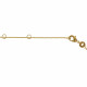 Collier Plaqué Or Cinq Petits Strass Ronds