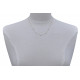 Collier Plaqué Or Cinq Petits Strass Ronds
