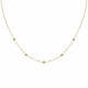 Collier Plaqué Or Cinq Petits Strass Ronds