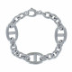 Bracelet Argent Rhodié Trois Grands Maillons Marin