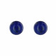 Boucles d'Oreilles Clou Argent Rhodié et Perles de Lapis Lazuli 8 mm