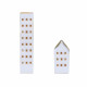 Boucles d'Oreilles Argent Maisons en Porcelaine