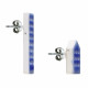 Boucles d'Oreilles Argent Maisons en Porcelaine