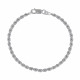 Bracelet Argent Mailles Corde 3mm