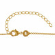 Collier Plaqué Or Soleil de Billes Ajouré et Perles Facettées Rubis Zoïsite
