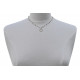Collier Plaqué Or Soleil de Billes Ajouré et Perles Facettées Rubis Zoïsite