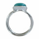 Bague Argent Rond de Turquoise