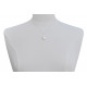 Collier Argent Rhodié Perle de Nacre Plate