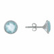Boucles d'Oreilles Argent Rond Ciselé et Topaze Facettée