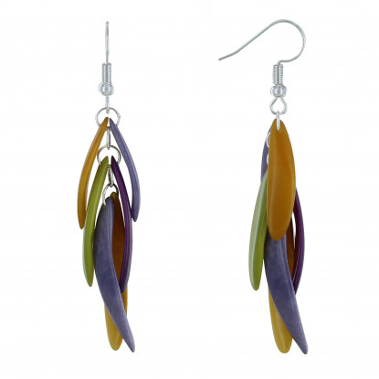 Boucles d'Oreilles Pluma en Tagua