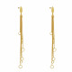 Boucles d'Oreilles Laiton Doré Long Fils Pendant et Anneaux