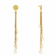 Boucles d'Oreilles Laiton Doré Long Fils Pendant et Anneaux