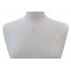 Collier Argent Rhodié Jeton Ajouré Gravé Je T'Aime