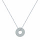 Collier Argent Rhodié Jeton Ajouré Gravé Je T'Aime