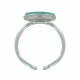 Bague Argent Rond Dentelé Amazonite