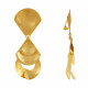 Boucles d'Oreilles Clip Laiton Doré Eventails