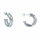 Boucles d'Oreilles Argent Demi Créoles Rondes
