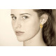 Boucles d'Oreilles Argent Doré Demi Créoles Rondes