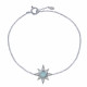 Bracelet Argent Etoile Polaire et Demi Perle de Larimar