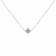 Collier Argent Etoile Polaire et Demi Perle de Larimar