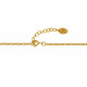 Collier Plaqué Or Médaille Ronde Soleil Ajouré et Demi Perle de Larimar