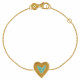 Bracelet Plaqué Or Coeur Amazonite
