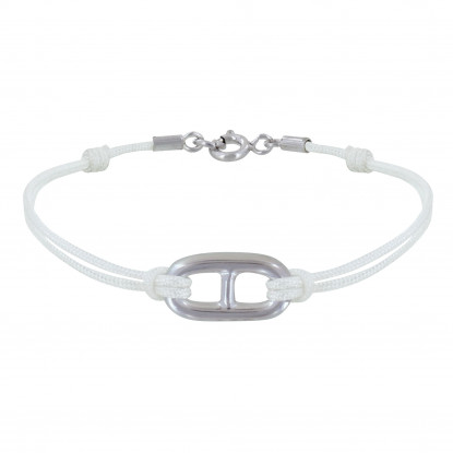 Bracelet Lien Argent Maille Marine