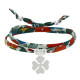 Bracelet Double Tour Lien Liberty et Trèfle Argent - Classics