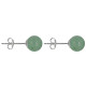 Boucles d'Oreilles Clou Argent Rhodié et Perles d'Aventurine 8 mm