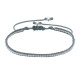 PHOTO Bracelet Perles Grises Lien Tréssé Gris Foncé