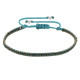 PHOTO Bracelet Perles Grises Lien Tréssé Orange et Turquoise