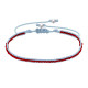 PHOTO Bracelet Perles Rouges Lien Tréssé Bleu Ciel
