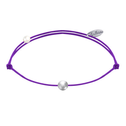Bracelet Lien Petite Perle Argent