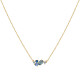 Collier Plaqué Or 5 Strass Ovale et Ronds