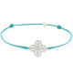 Bracelet Lien Argent Fleur de Strass - Classics