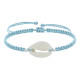 Bracelet Argent Cauri Lien Tréssé