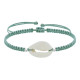 Bracelet Argent Cauri Lien Tréssé