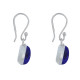 Boucles d'Oreilles Argent Crochet Petite Goutte de Lapis Lazuli