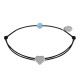Bracelet Lien Mon Petit Coeur Argent et Perle de Larimar