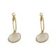 Boucles d'Oreilles Laiton Doré Créoles et Coquillages