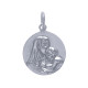 Pendentif Argent Médaille Ronde Vierge à l'Enfant