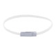 Bracelet Femme Tresse Plate en Cuir Mat Femoir Aimanté Métal Argenté