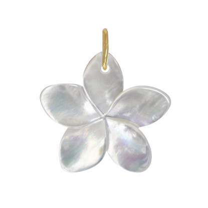 Pendentif Plaqué Or Fleur de Nacre